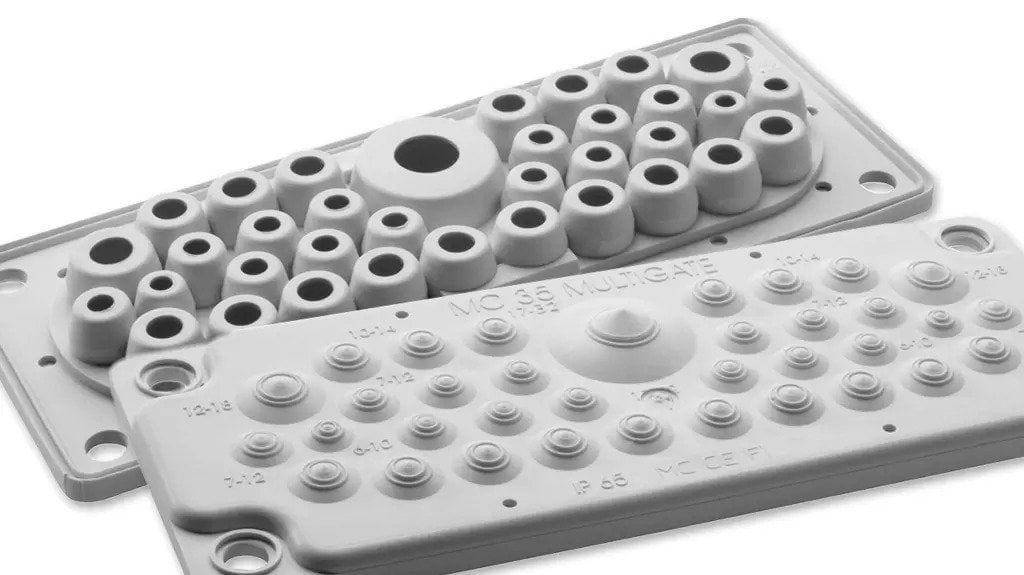 Trelleborg MC 35 RAL 7035 Çoklu Kablo Geçiş Plakası