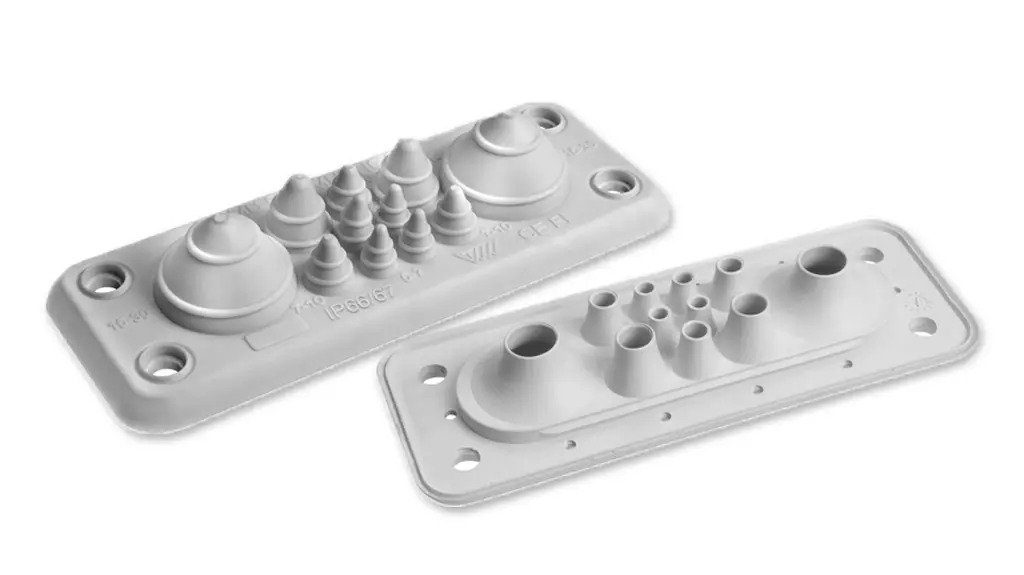 Trelleborg MB 5/11 RAL 7035 UL 94 V-0 Çoklu Kablo Geçiş Plakası