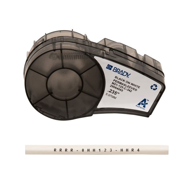 Brady M21-125-C-342 Isıyla Daralan Kablo Etiketi 6mmx2,10mt