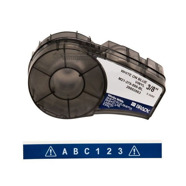 Brady M21-375-595-BL Vinil Etiket Mavi