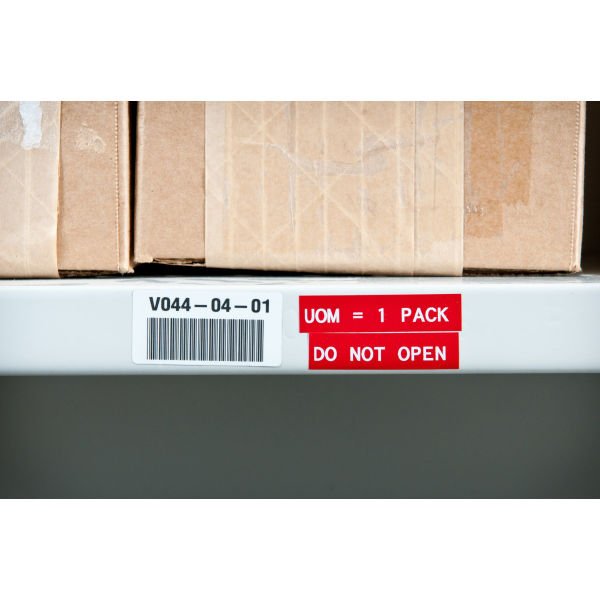 M21-375-595-RD İçDış Mekan Vinil Etiket 9,53mmx6,40mt Kırmızı