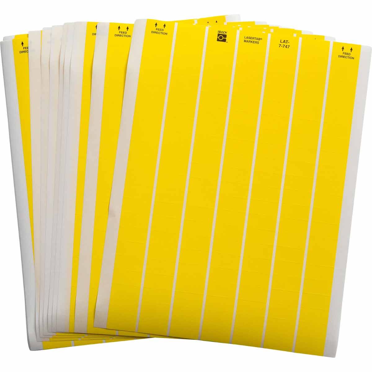 Brady LAT-7-747YL-10 LaserTab Polyester Etiket 25,4x12,7 mm Sarı