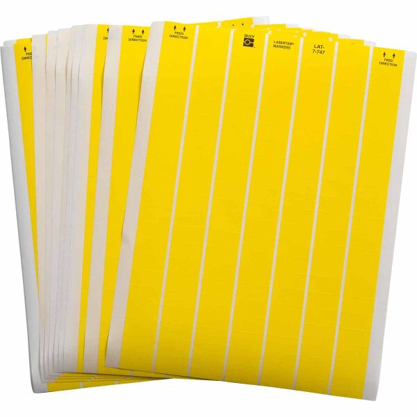 Brady LAT-7-747YL-10 LaserTab Polyester Etiket 25,4x12,7 mm Sarı