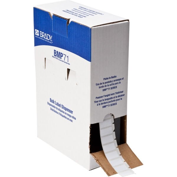 BM71-16-423 beyaz parlak etiket 25mm