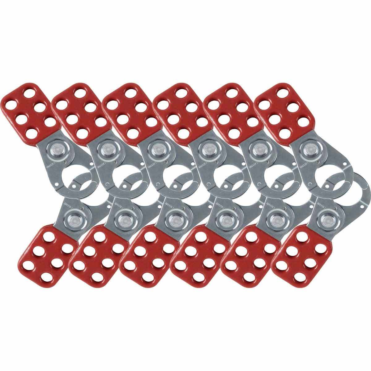 805840 Çelik Güvenlik Çoklayıcısı Kırmızı 12ad/pk