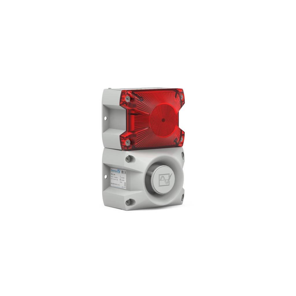 PAX 1-05 Flashing-Sounder 24Vdc;IP66, 100dB;Red