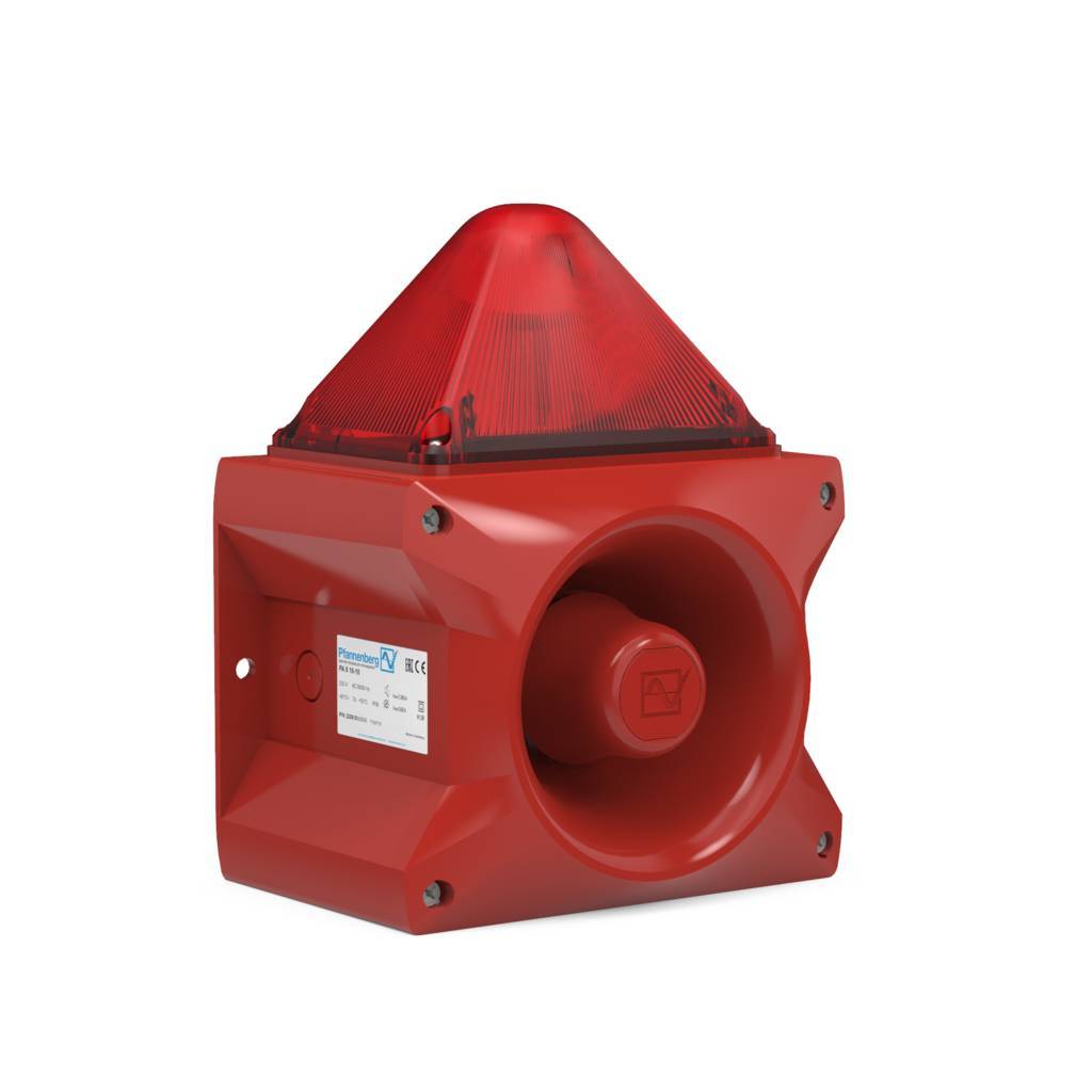 Pfannenberg PAX 10-10 Siren Flaşör 24 VDC 110 dB 10 J IP66 Kırmızı